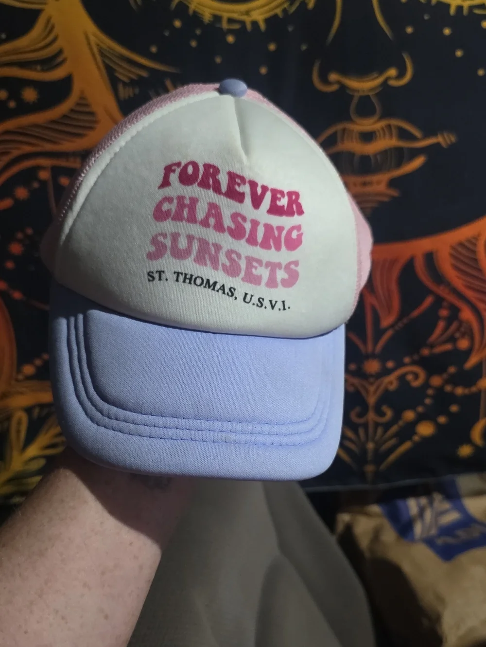 'Forever Chasing Sunsets' Trucker Hat - Pink & Lavender